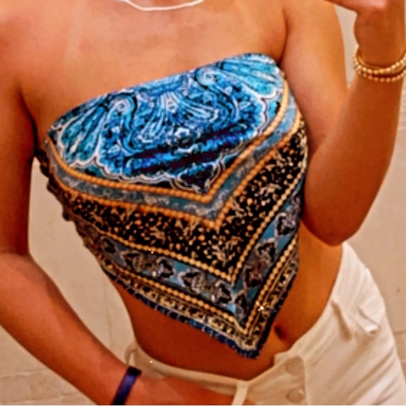 Bandana top blue - Picture 3 of 3